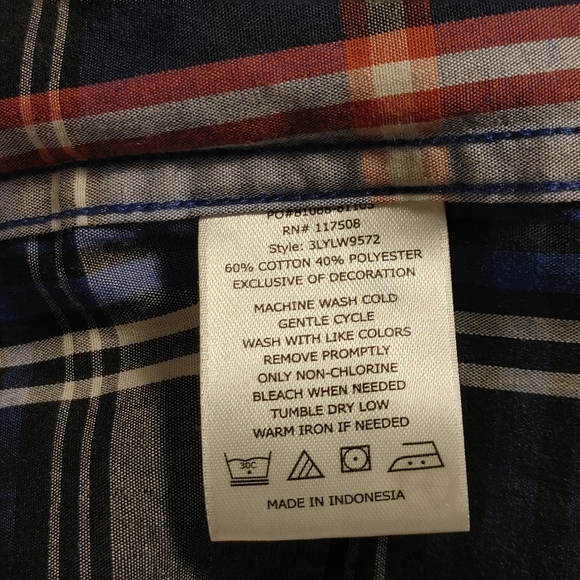 Levi's Men's Button Down 1 Pocket Plaid Shirt Size XXL - Picture 12 of 12